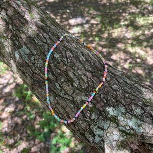 Rainbow chocker bead necklace
